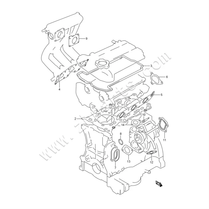 Engine Valve Cover Gasket 11189-78G01 For SUZUKI JIMNY JB23 factory